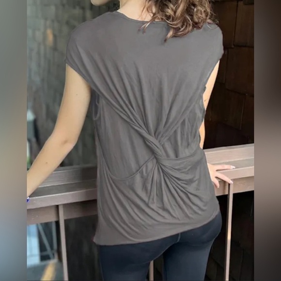 Helmut Lang twisted back top in grey NWT - Picture 3 of 7